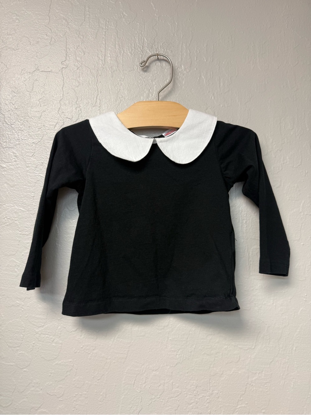 $15 ADD ON zara black shirt white peter pan collar 12-18M h&m janie and jack
